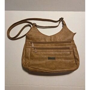 MultiSac Purse Lightweight Shoulder Strap Or Crossbody Zip Pockets Faux Leather